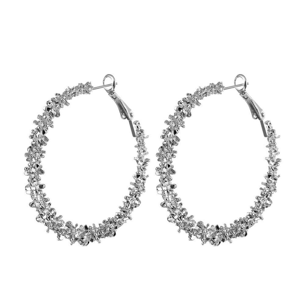 New Women's 925 Silver Hoop Earrings - Picture 2 of 3
